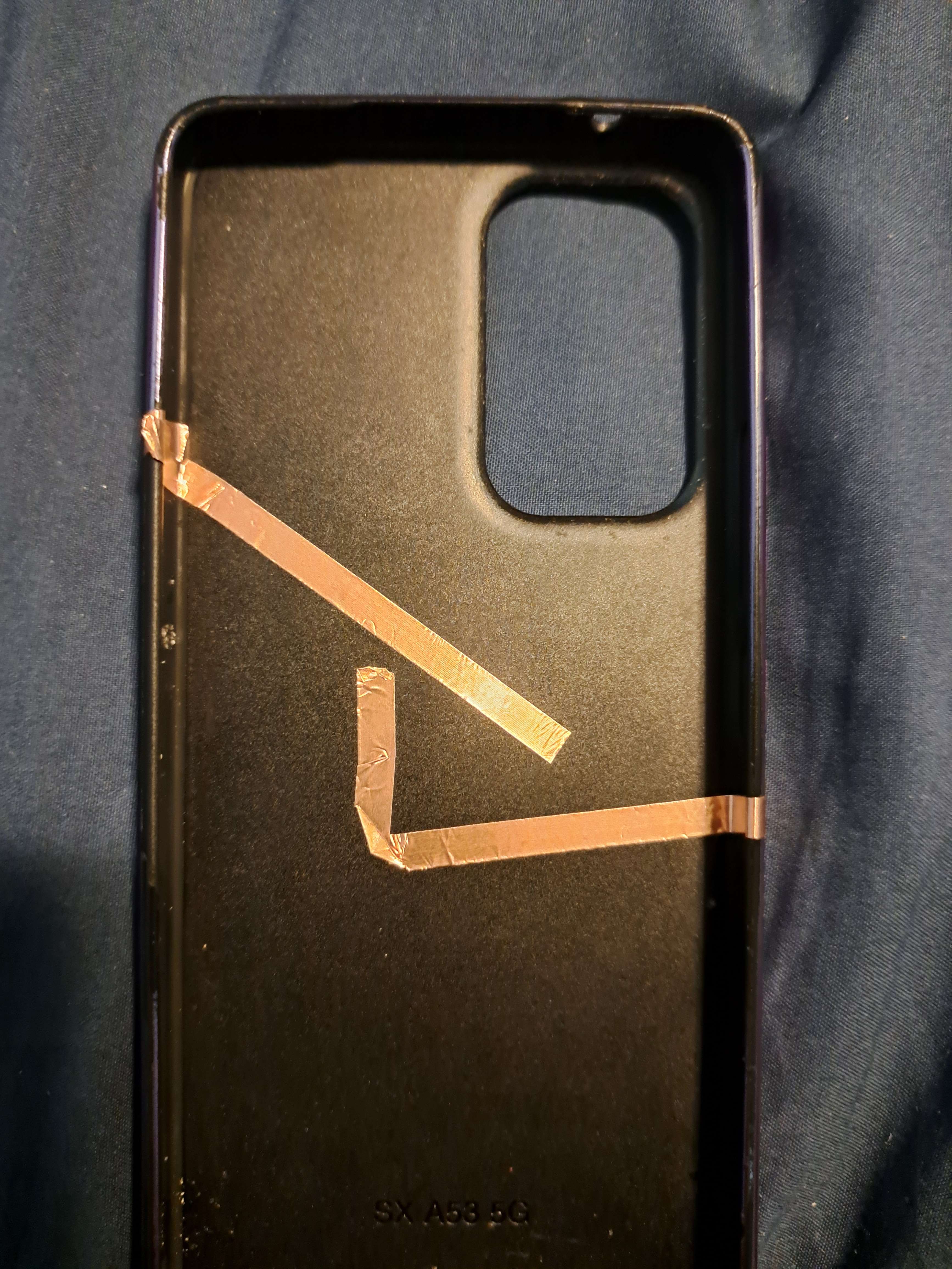 where the copper tape connects