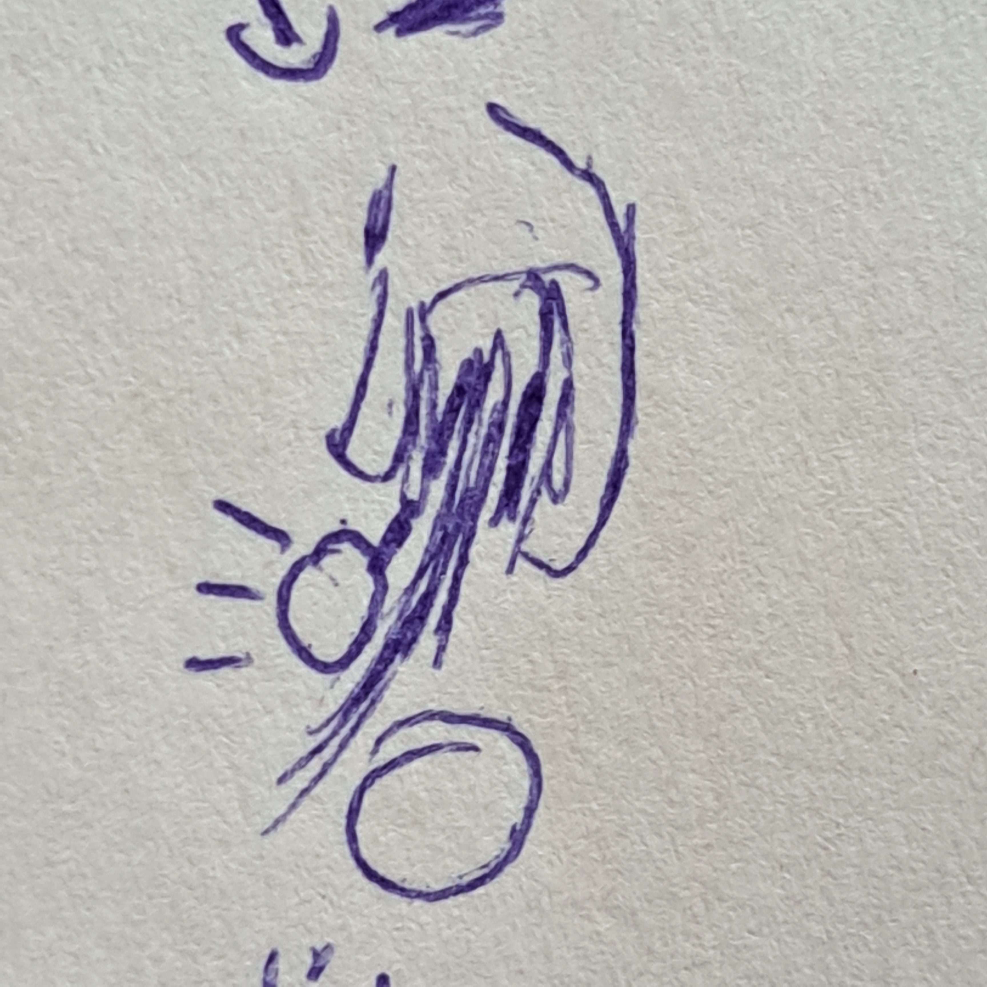 button on end of the board that is pressed when held