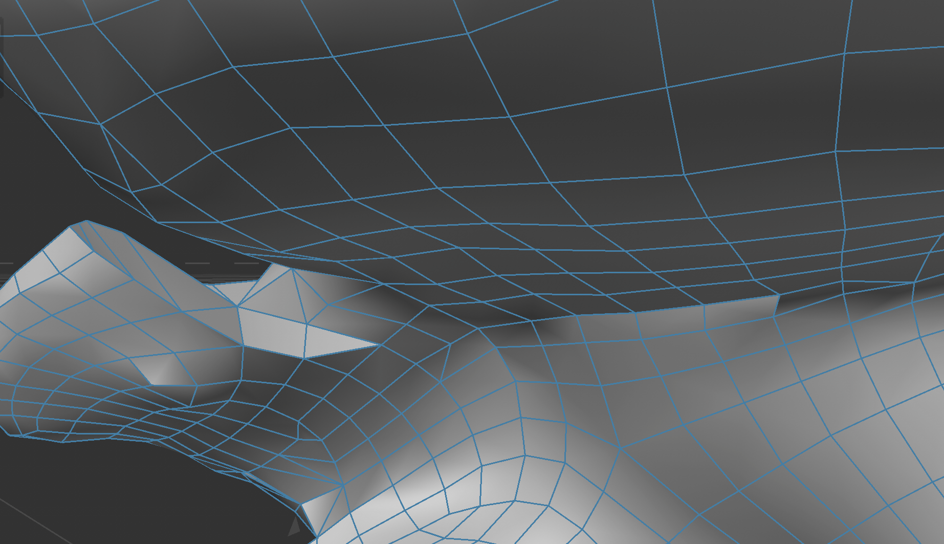 filling in the arm & chin