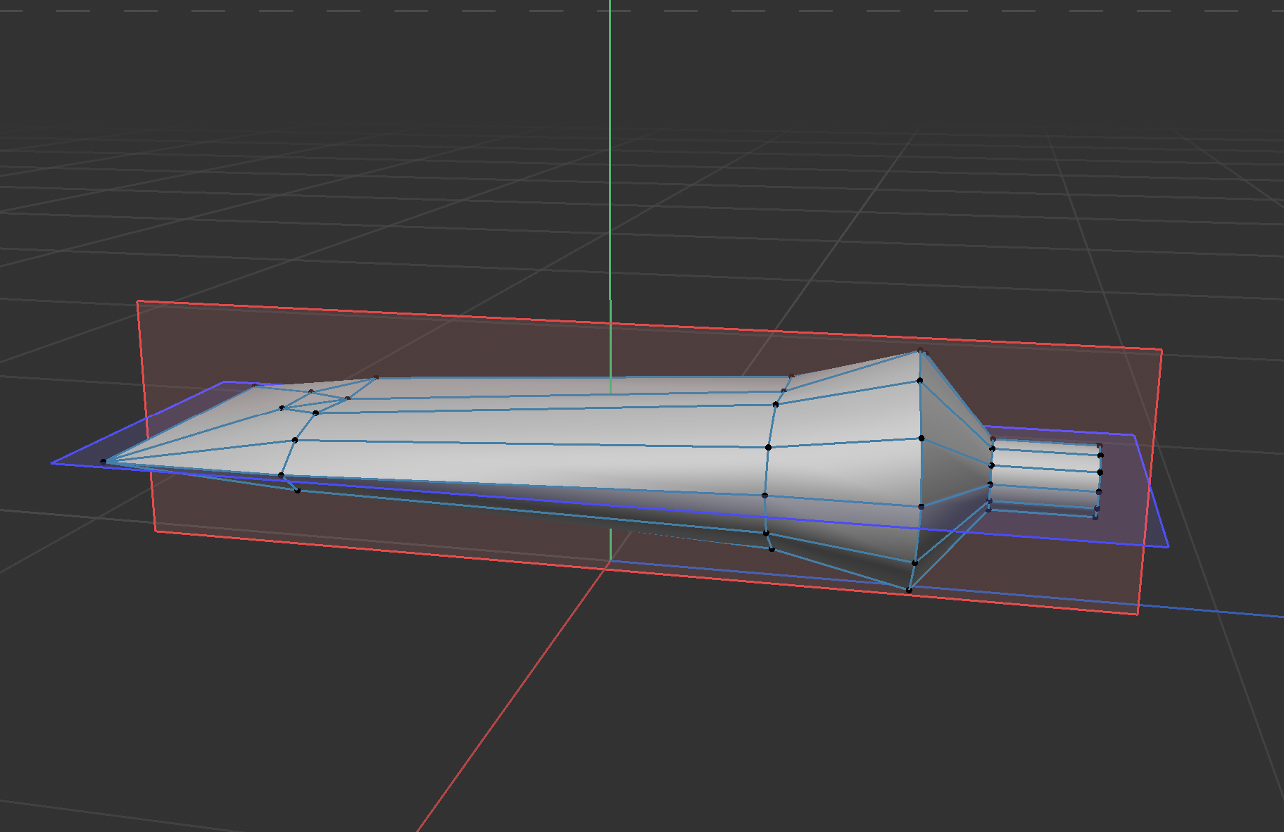 shape the rest of the model, I used the mirror tool to keep it symmetrical